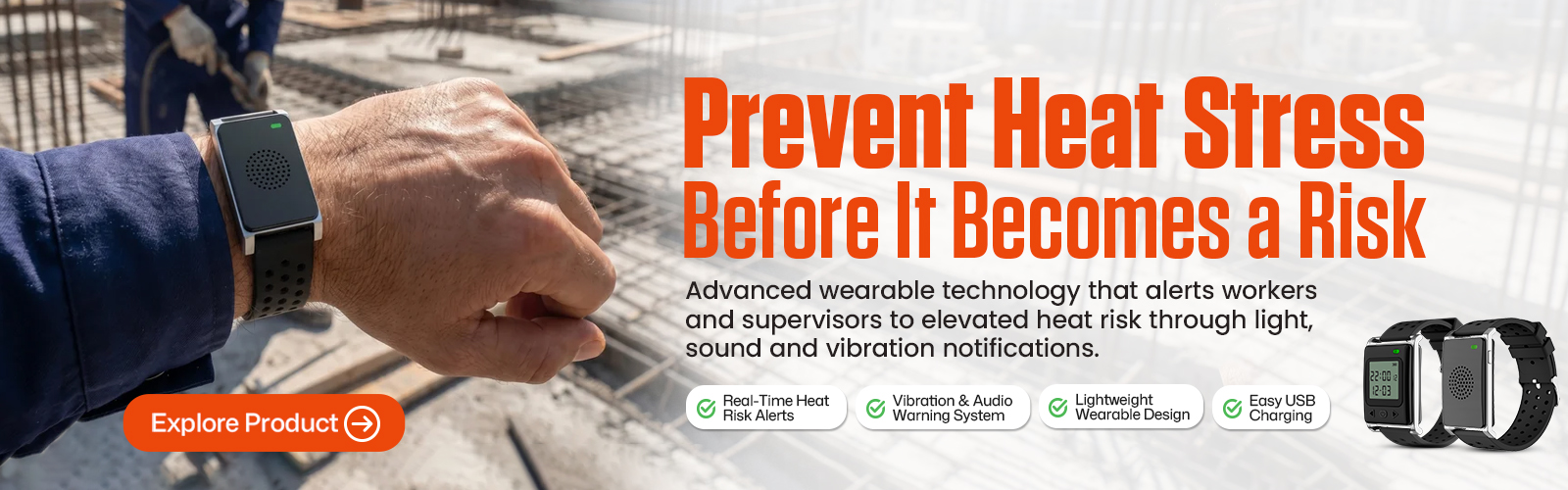 Heat Stress Wrist watch